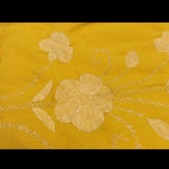 Free People Mustard Crochet Embroidered Dress - Picture 5 of 6